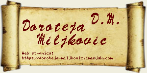 Doroteja Miljković vizit kartica